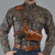Galco Great Alaskan Leather Chest Holster, Wilson Combat Hunter w/wo Red Dot, Right Hand, Tan, GA678R