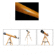 Galileo 800mm x 60mm Erect Image Prism Refractor Telescope w/ Smartphone Adapter, Wood Grain, SS-G860WG