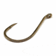 Gamakatsu 0 Octopus Hook, Barbed, Needle Point, Ringed Eye, Bronze, Size 3/0, 6 per Pack, 2113
