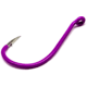 Gamakatsu Octopus Hook, Barbed, Needle Point Ringed Eye, Fluorescent Purple, Size 2, 6 per Pack, 02609-PU
