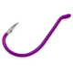 Gamakatsu Octopus Hook, Barbed, Needle Point Ringed Eye, Fluorescent Purple, Size 2, 6 per Pack, 02609-PU