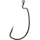 Gamakatsu Superline Worm Hook with Ring, Needle Point, Extra Wide Gap, Ringed Eye, NS Black, Size 4/0, 4 per Pack, 74414R