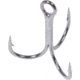 Gamakatsu Treble Hook, Needle Point, Round Bend, 2X Heavy Wire, NS Black, Size 1/0, 6 per Pack, 57411