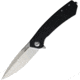 Ganzo Knives Adimanti Framelock Black Folding Knife, 3.38 satin finish D2 tool steel blade, Black G10 handle with stainless back handle, SKIMEN-BK