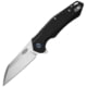 Ganzo Knives Firebird Linerlock Black Folding Knife, 3.38" satin finish D2 tool steel Wharncliffe blade, Black G10 handle, FH31-BK