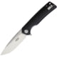 Ganzo Knives Firebird Linerlock Black Folding Knife, 3.5" satin finish D2 tool steel blade, Black G10 handle, FH91-BK