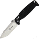 Ganzo Knives G7412 G-Lock Black Folding Knife, 3.5 satin finish 440C stainless blade, Black G10 handle, G7412-BK-WS