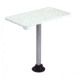 Garelick Complete Quick Release Table Pedestal System With Rectangular Table Top - 15in x 28in, White, 75650