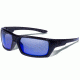 Gargoyles Khyber Sunglasses w/ Black Frame, Smoke Polarized w/Blue Mirror Lens GAR10700084