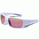 Gargoyles Wrath Sunglasses w/ White  Frame, Copper Polarized w/Blue Mirror Lens GAR10700041