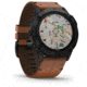 Garmin Fenix 6X Sapphire Multisport GPS Smartwatch, Black DLC w/Brown Leather Band, 010-02157-13