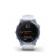 Garmin Fenix 7 Sapphire Solar Watch, Mineral Blue DLC Titanium Case, Whitestone Band, 010-02540-24