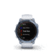 Garmin Fenix 7 Sapphire Solar Watch, Mineral Blue DLC Titanium Case, Whitestone Band, 010-02540-24