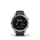 Garmin Fenix 7 Watch, Silver Case, Graphite Band, 010-02540-00
