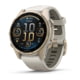 Garmin fenix 8 AMOLED 43mm GPS Watch, Sapphire, Soft Gold with Fog Gray/Dark Sandstone Silicone Band, 010-02903-10