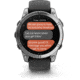 Garmin fenix E AMOLED 47mm GPS Watch, Stainless Steel with Black Silicone Band, 010-03025-02