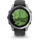Garmin fenix E AMOLED 47mm GPS Watch, Stainless Steel with Black Silicone Band, 010-03025-02