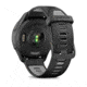 Garmin Forerunner 265 Watch, Black Bezel and Case w/ Black/Powder Gray Silicone Band, 010-02810-00