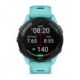 Garmin Forerunner 265 Watch, Black Bezel w/ Aqua Case and Aqua/Black Silicone Band, 010-02810-02