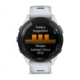 Garmin Forerunner 265 Watch, Black Bezel w/ Whitestone Case and Whitestone/Tidal Blue Silicone Band, 010-02810-01