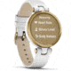 Garmin Lily Smartwatch - Womens, Light Gold / White Leather, 010-02384-A3