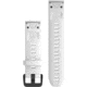 Garmin Quick Fit 20 Watch Band, White Silicone with Black Hardware, 20 mm, 010-12865-00