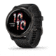 Garmin Venu 2 Watch, Slate Stainless Steel Bezel with Black Case and Silicone Band, Slate/Black, 010-02430-01