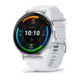 Garmin Venu 3 Watch, Silver Stainless Steel Bezel w/ Whitestone Case and Silicone Band, 010-02784-00