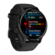 Garmin Venu 3 Watch, Slate Stainless Steel Bezel w/ Black Case and Silicone Band, 010-02784-01