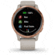 Garmin Venu GPS Smartwatch, Light Sand/Rose Gold, 010-02173-21