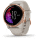 Garmin Venu GPS Smartwatch, Light Sand/Rose Gold, 010-02173-21