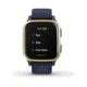 Garmin Venu SQ GPS Smartwatch - Music Edition, Light Gold Aluminum Bezel with Navy Case and Silicone Band, 010-02426-02