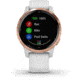 Garmin Vivoactive 4S GPS Smartwatch, White/Rose Gold, 010-02172-21