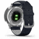 Garmin Vivomove 3 Luxe Hybrid Smartwatch w/Leather Band, Navy/Silver, 010-02241-00