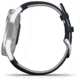 Garmin Vivomove 3 Luxe Hybrid Smartwatch w/Leather Band, Navy/Silver, 010-02241-00