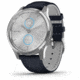 Garmin Vivomove 3 Luxe Hybrid Smartwatch w/Leather Band, Navy/Silver, 010-02241-00