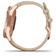 Garmin Vivomove 3 Luxe Hybrid Smartwatch w/Leather Band, Rose Gold/Light Sand, 010-02241-01