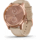 Garmin Vivomove 3 Luxe Hybrid Smartwatch w/Leather Band, Rose Gold/Light Sand, 010-02241-01