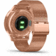 Garmin Vivomove 3 Luxe Hybrid Smartwatch w/Milanese Band, 18K Rose Gold/Black, 010-02241-04