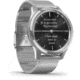 Garmin Vivomove 3 Luxe Hybrid Smartwatch w/Milanese Band, Silver/Black, 010-02241-03