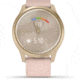 Garmin Vivomove 3 Style Hybrid Smartwatch w/Nylon Band, Blush Pink/Gold, Nylon, 010-02240-02