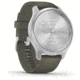 Garmin Vivomove 3 Style Hybrid Smartwatch w/Silicone Band, Moss Green/Silver, 010-02240-01