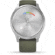Garmin Vivomove 3 Style Hybrid Smartwatch w/Silicone Band, Moss Green/Silver, 010-02240-01