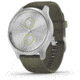 Garmin Vivomove 3 Style Hybrid Smartwatch w/Silicone Band, Moss Green/Silver, 010-02240-01