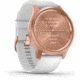 Garmin Vivomove 3 Style Hybrid Smartwatch w/Silicone Band, Rose Gold/White,, 010-02240-00