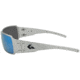 Gatorz Boxster Sunglasses, Brushed Frame, Smoked Polarized W/ Blue Mirror Lens, BOXBRU01P-B