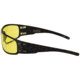 Gatorz Magnum Z Ansi Z87.1 Sunglasses, Matte Black Frame, Yellow W/ Anti-Fog Lens, MAGZBLK04A