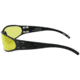 Gatorz Wraptor Ansi Z87.1 Sunglasses, Black Frame, Yellow Anti Fog Lens, WRAZBLK04A