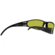 Gatorz Wraptor Ansi Z87.1 Sunglasses, Black Frame, Yellow Anti Fog Lens, WRAZBLK04A