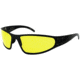 Gatorz Wraptor Ansi Z87.1 Sunglasses, Black Frame, Yellow Anti Fog Lens, WRAZBLK04A